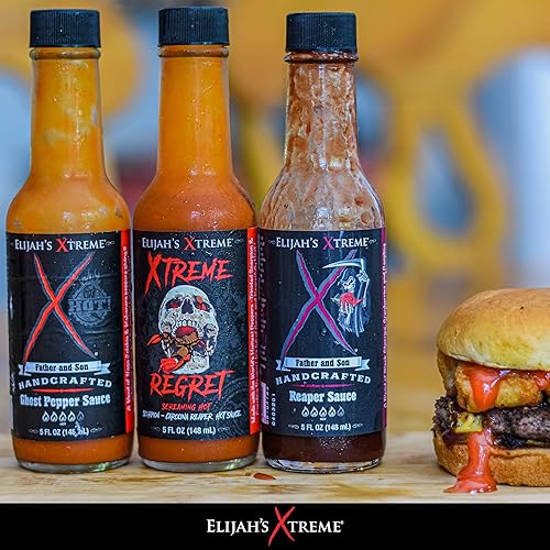 Miniatura 4 de Juego de salsa picante más caliente del mundo el paquete de variedades de salsa picante premiado Elijahs Xtreme incluye salsa picante de pimienta