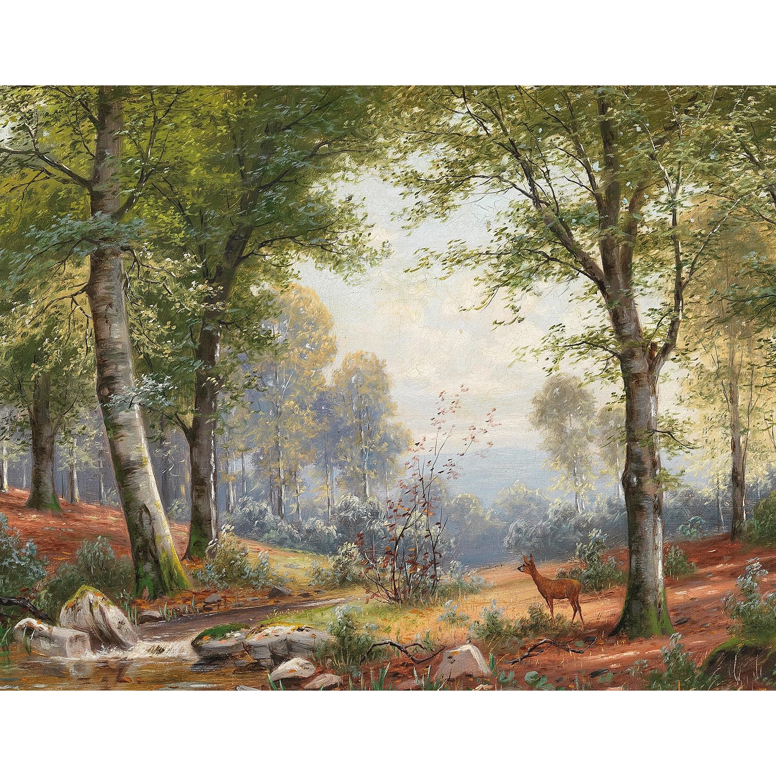 Chengqism Jigsaw Puzzles 100 Pieces for Adults Landscape Puzzle 100 Pieces Forest 100 Piece Jigsaw Puzzle with Extra Large Piece for Adult Educational Games-Home Decor Puzzles for Adult Teens Seniors — image 1