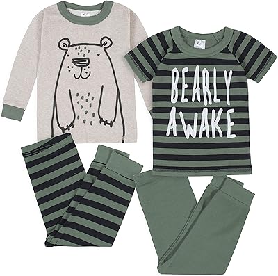 Gerber Baby Boys Toddler Snug Fit 4-Piece Pajama Set