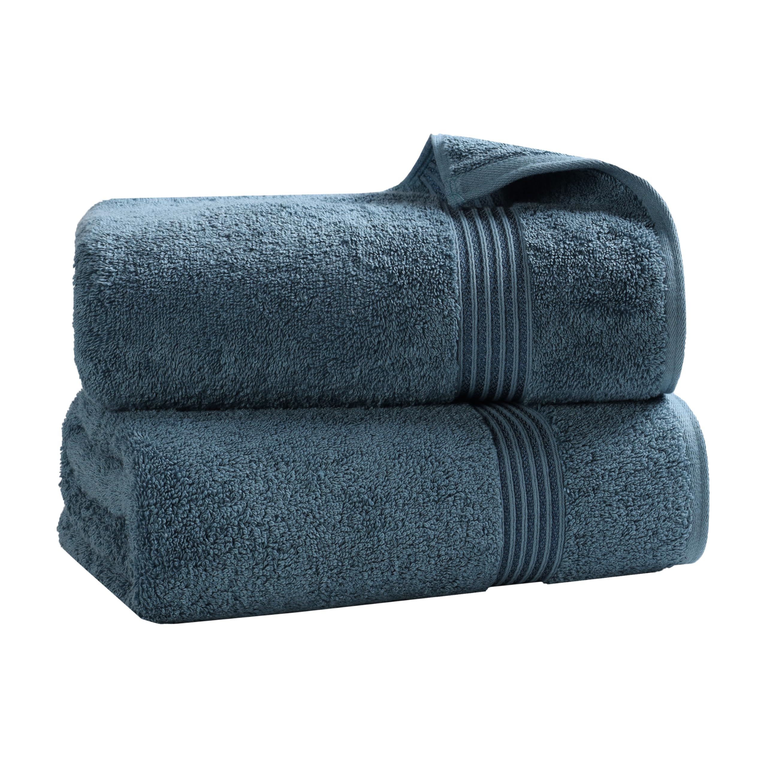Superior Egyptian Cotton 2-Piece Bath Sheet Towel Set, Oversized Body Towels For Adults And Kids, Large Towel For Bath, Shower, Guest Bathroom, Spa, Gym, Resort, Essentials, Airbnb, Sapphire
