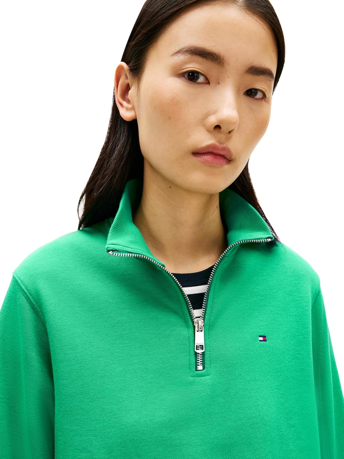 Tommy Hilfiger Women's Quarter Zip Pullover Sweatshirt