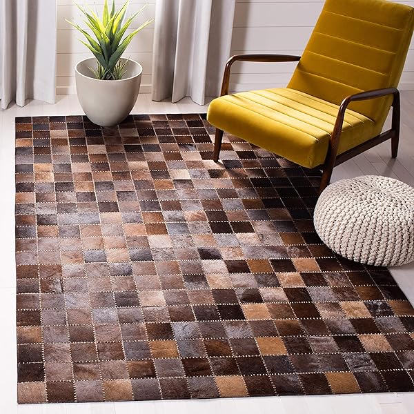 Sleek Leather Rug Ideas for Living Room Edge 10 Large Contemporary Leather Strip Rug