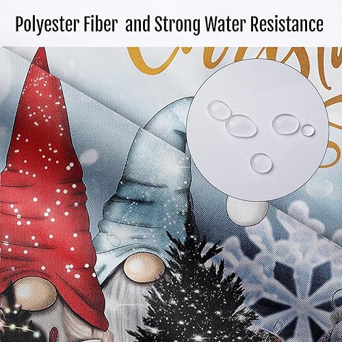 Miniatura 3 de Juego de 4 cortinas de ducha con diseño de gnomo para árbol de Navidad, con alfombras antideslizantes, tapa de inodoro y tapete de baño, para