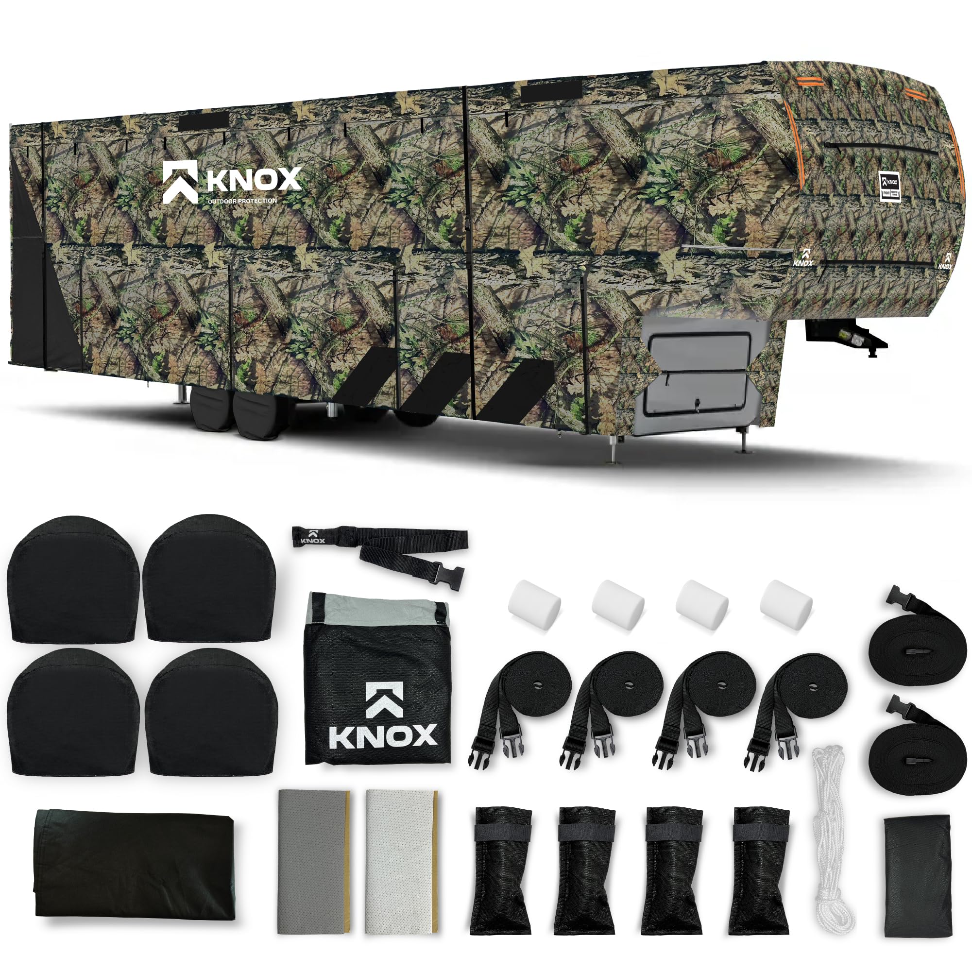 Night Glow Camper Cover KNOX Camouflage 5th Wheel RV Cover With Tire ...