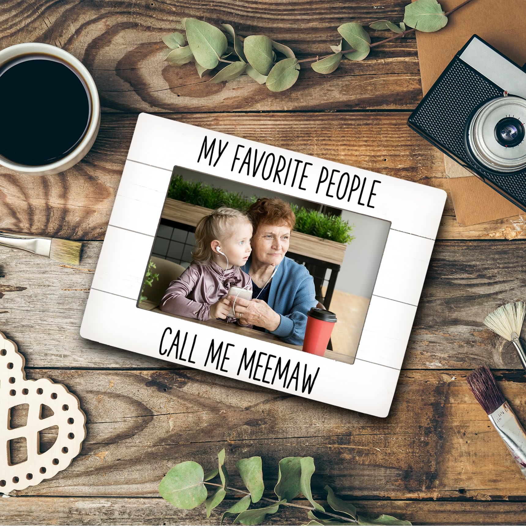 My Favorite People Call Me Meemaw 4x6 Picture Frame, Meemaw Gifts for Grandma Photo Frame, Gifts for Meemaws Mothers Day from Grandkids, MeemawGift Picture Photo Frames for Desk Decor