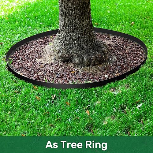 Miniatura 7 de AGTEK Borde de Jardín 92 Pies Kit de Bordeado de Paisaje Altura de 2 Pulgadas Borde de Jardín de Plástico Sin Excavación Borde de Césped para Patio