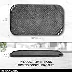 Starfrit Le Rocher 50x28cm (19.7" x 11") Grill réversible non permanent & Grinceau - Aluminium forgé durable - Sûre - PFOA Gratuit - Facile à nettoyer - noir