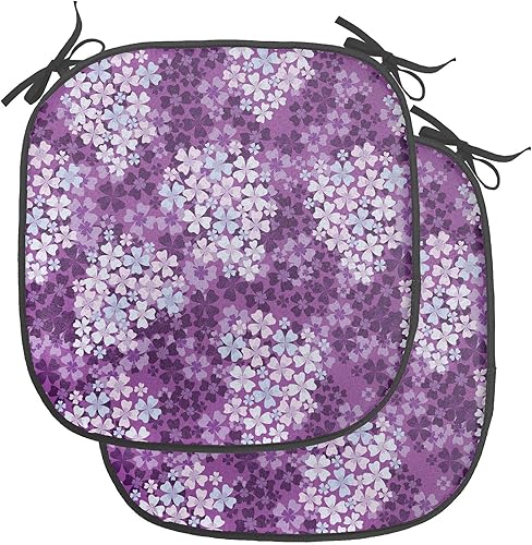 Miniatura 8 de Ambesonne Cat Chair Seating Cushion Set of 6, Young Black Kitties Sneaking on and Saying Hi and Playful Domestic Pets, Seat Pads for Office with