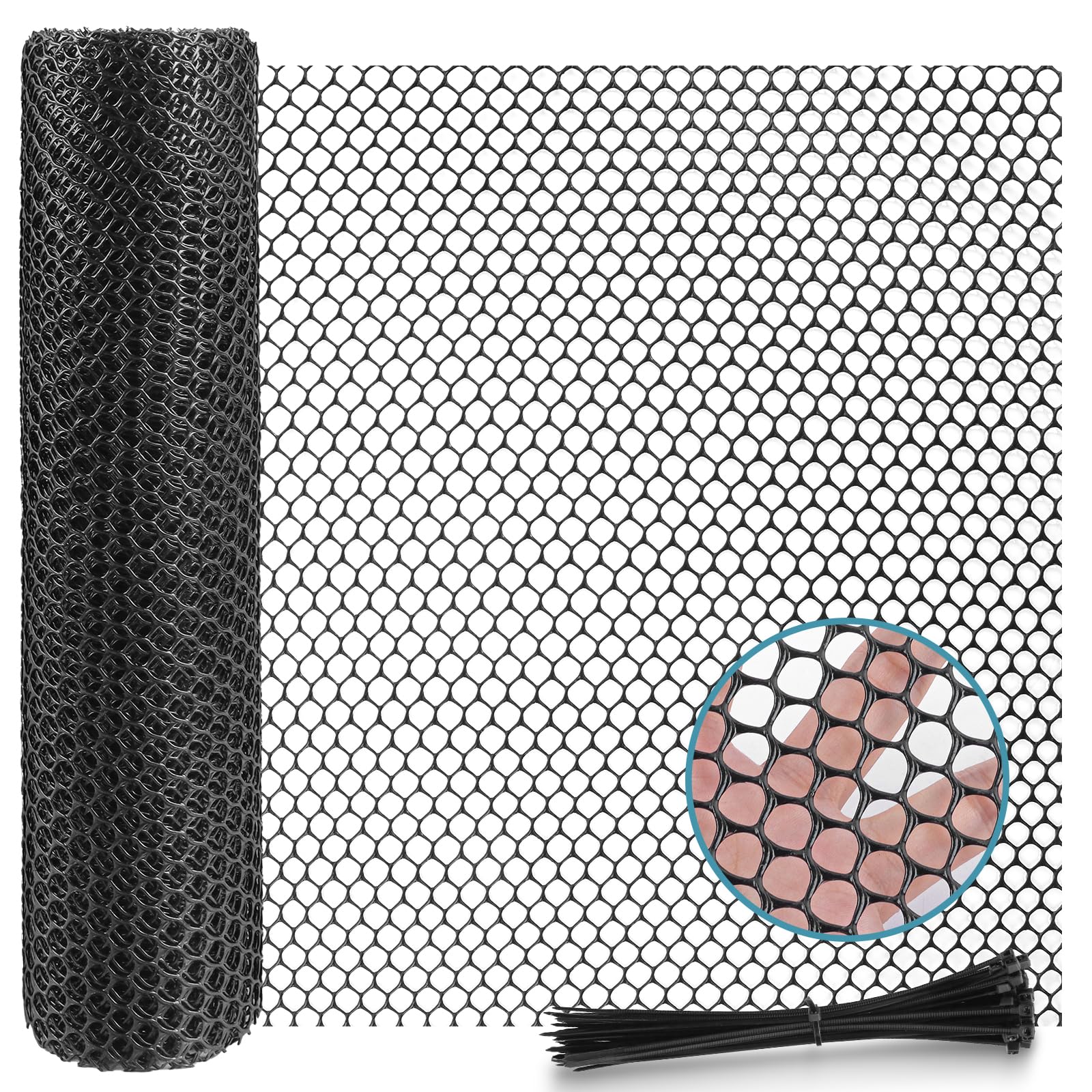 Grillage en plastique - 15 m - Pour poulaillers, jardins et balcons