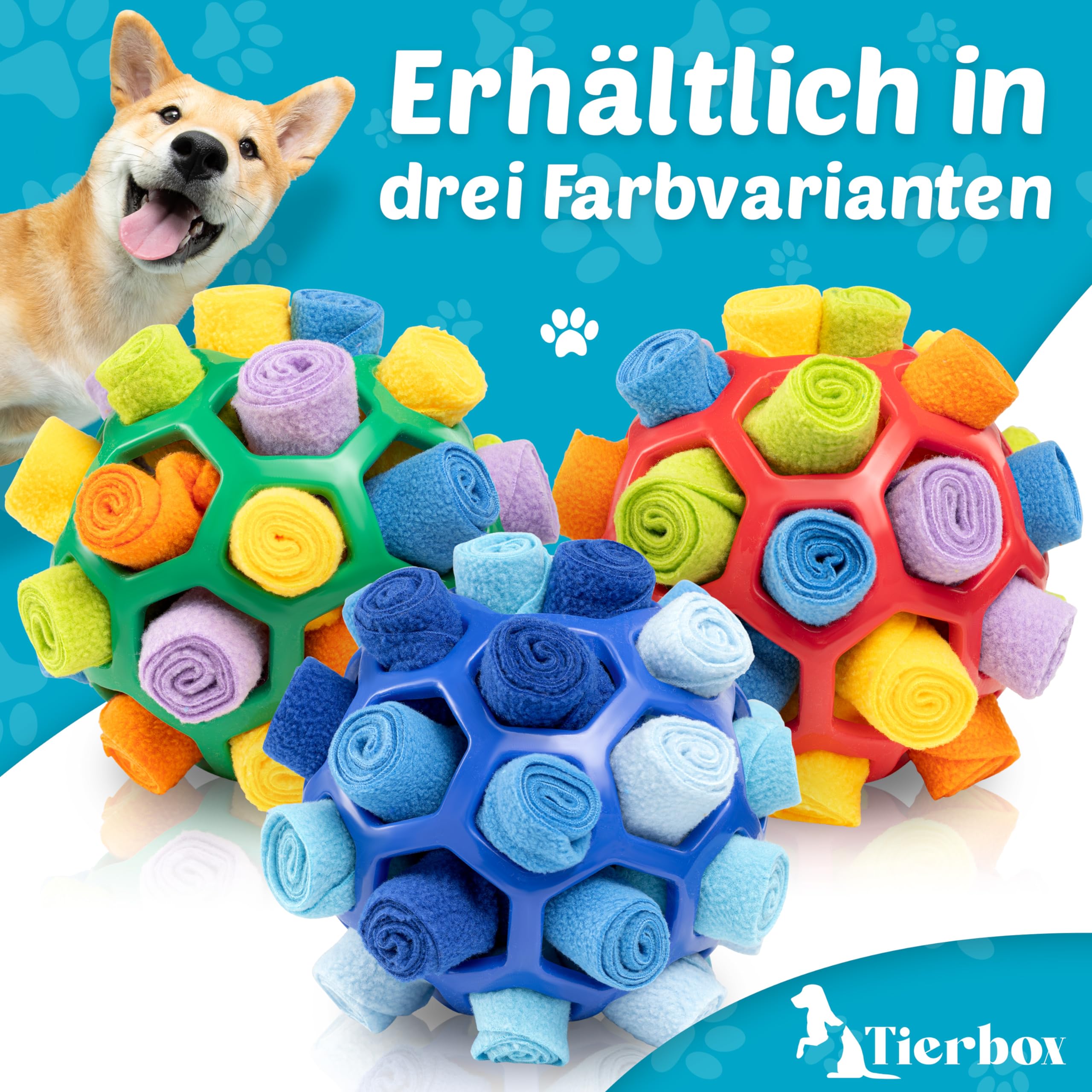 Schnüffelball für Hunde Intelligenzspielzeug [für alle Hunde] Schnüffelspiele Hund | Rosen Rot