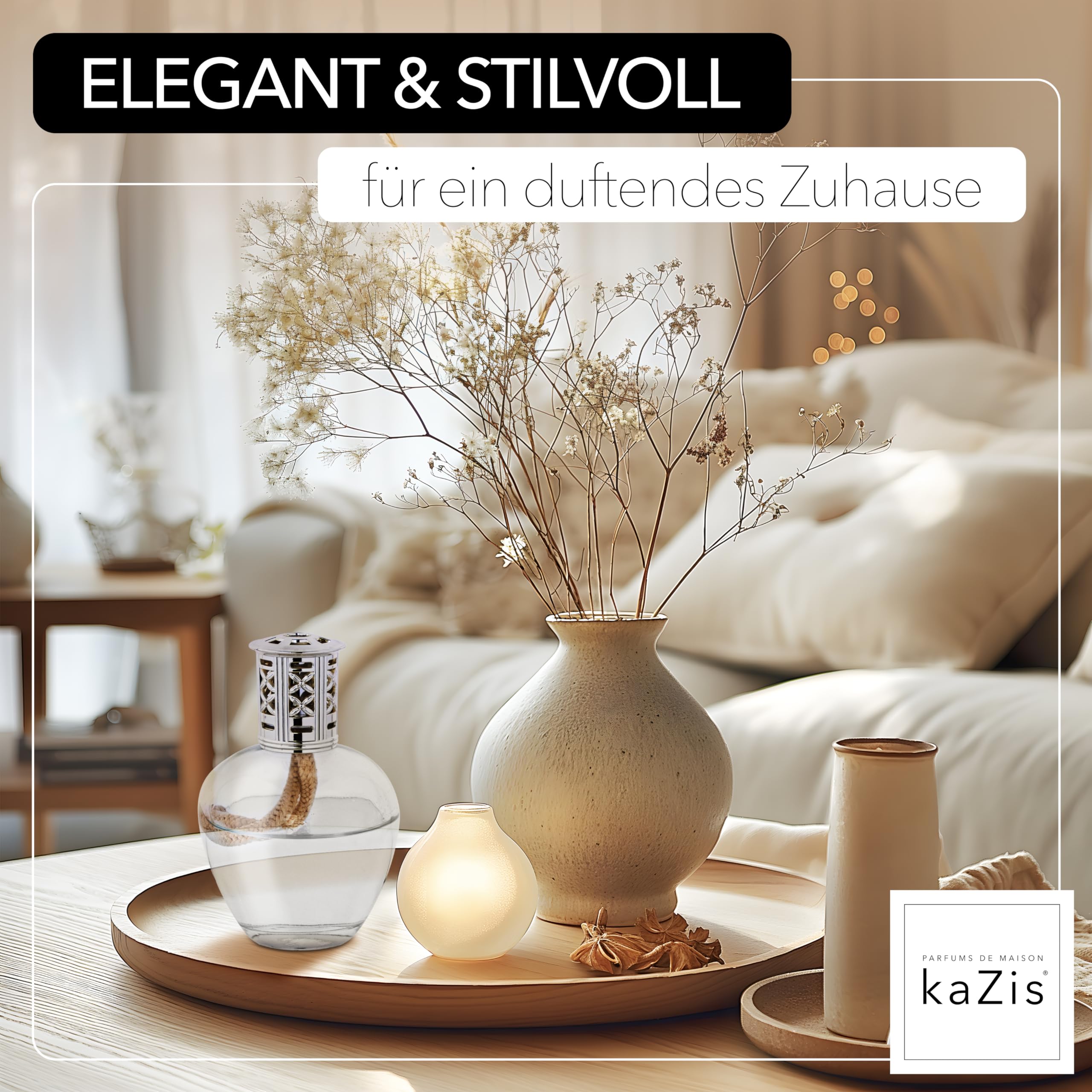 KAZIS® I Katalytische Lampe Viktoria I Duftlampe I transparent