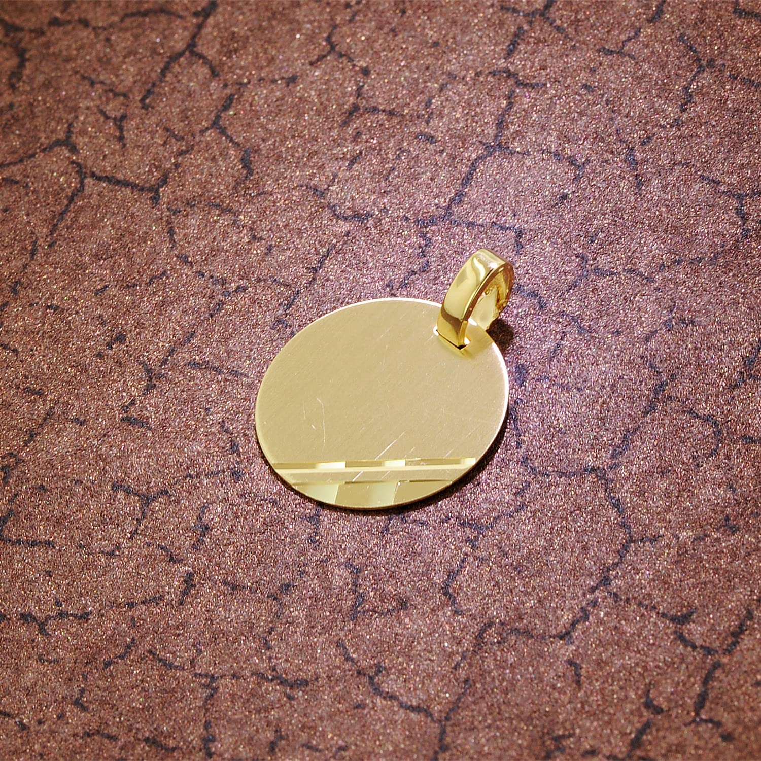 trendor Gravur-Anhänger für Damen und Herren Gold 333/8K Ø 16 mm 51797