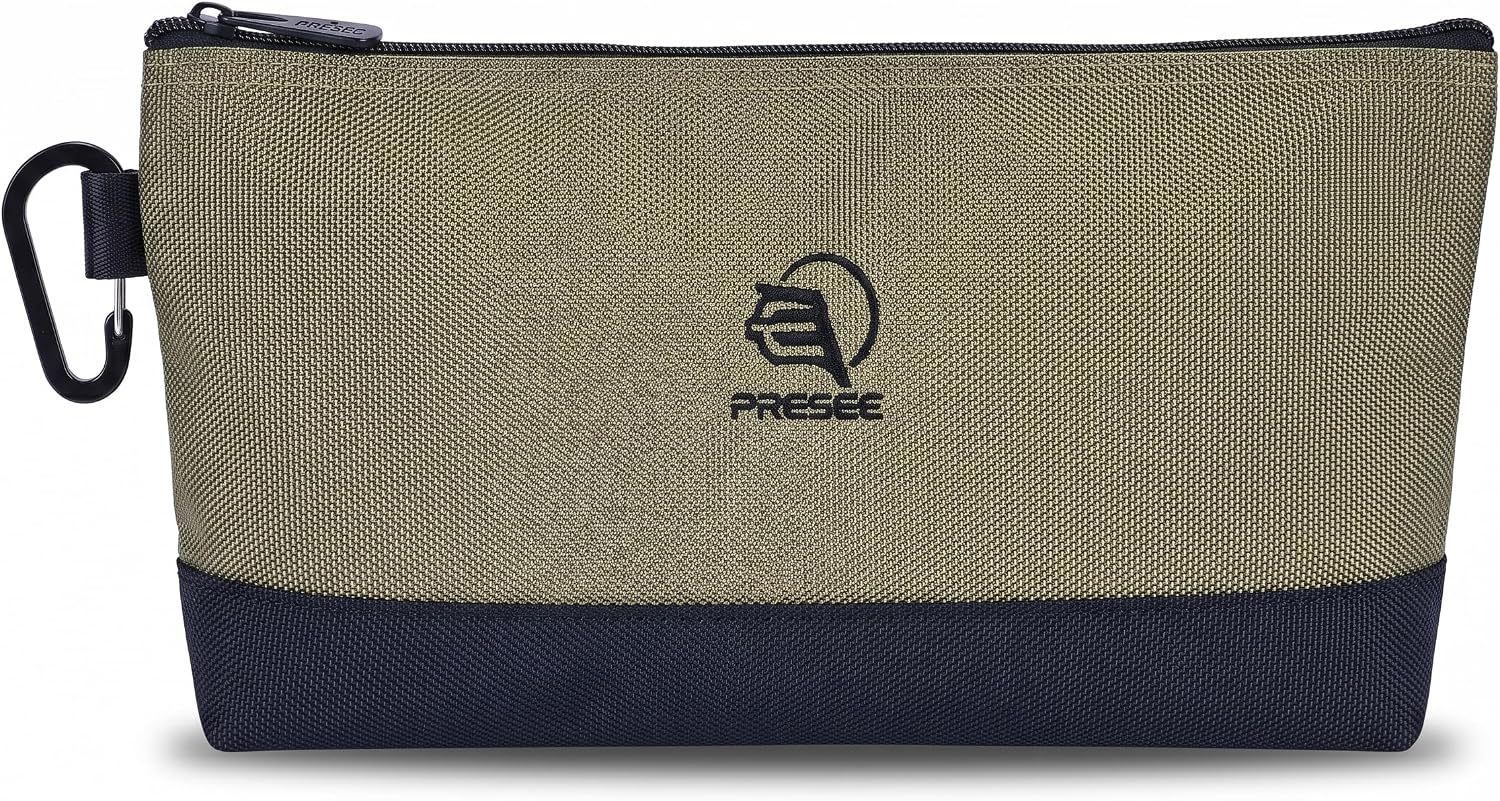 12.5" Green Stand-Up Tool Pouch Organizer with a Zipper & Carabiners