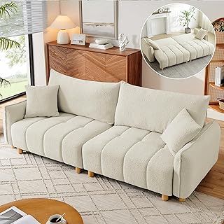 Sleeper Sofa Bed Convertible Couch with Storage in Chenille Fabric Loves...