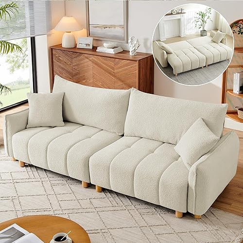 Mofolit Sleeper Sofa Bed Convertible Couch with Storage in Chenille