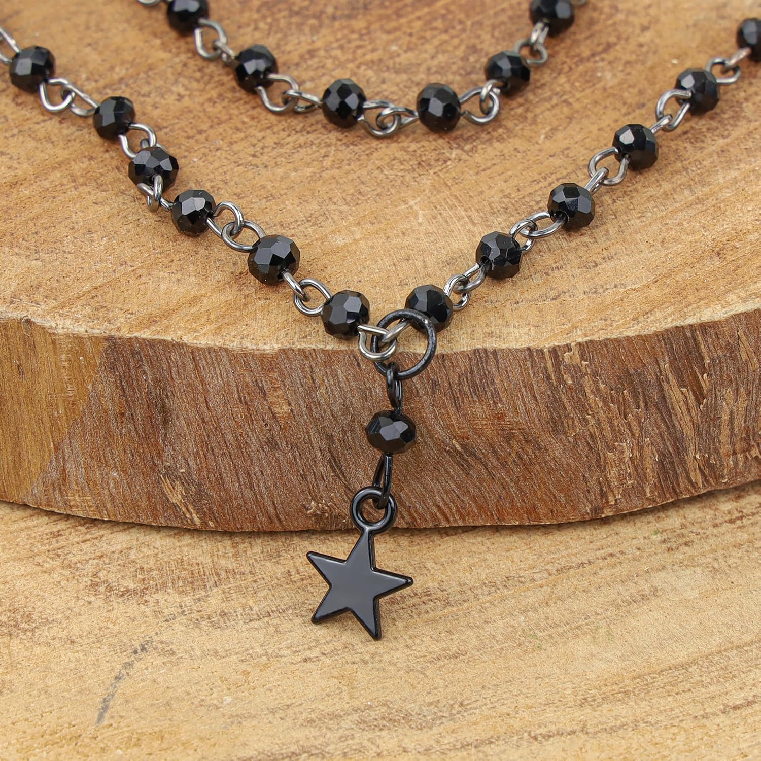 Gothic Layered Black Vertical Moon Necklace Vintage Punk Style Crescent Pendant Choker for Women, Goth Jewelry, Halloween Jewelry Gift for Women - Image 4