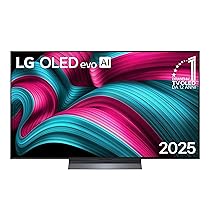 LG OLED evo AI C5 TV 55 pollici, Smart TV 4K, Processore α9 Gen8, Brightness Booster, webOS con AI, Dolby Vision & Atmos, Gaming con VRR e GSYNC 4K@144Hz, OLED55C56LB 2025