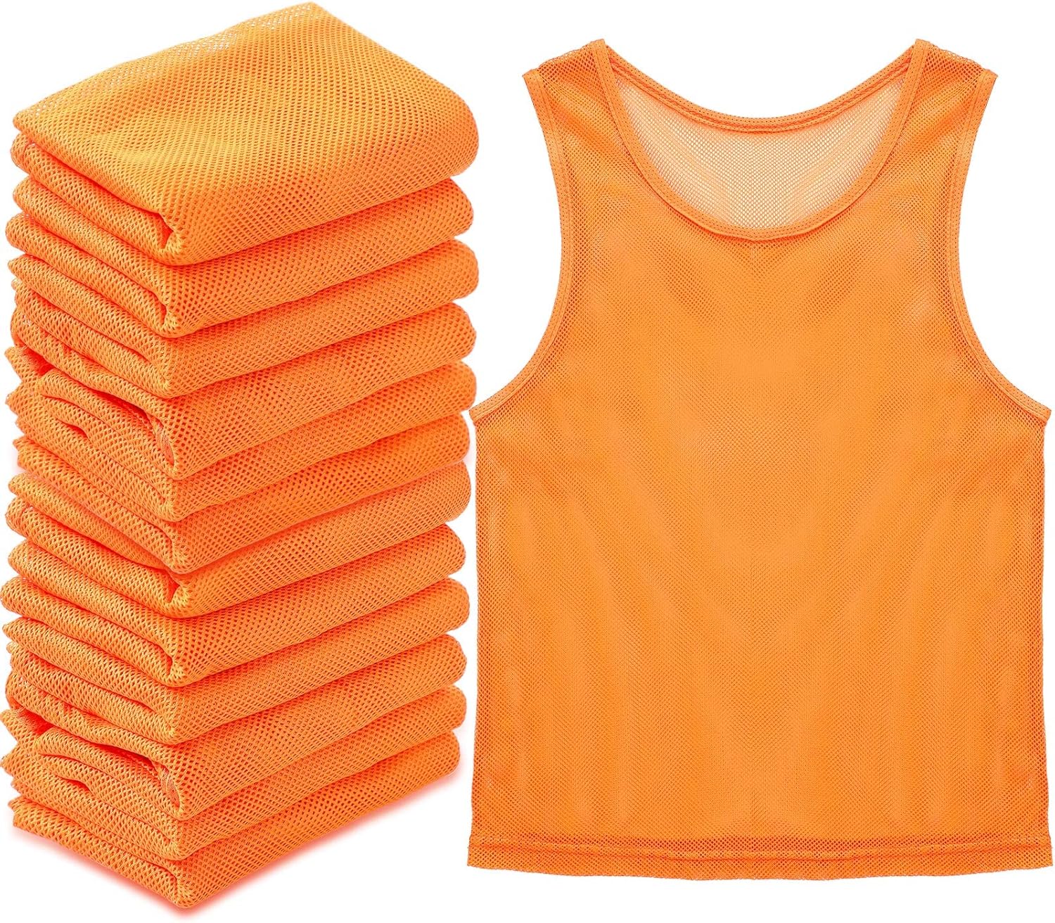 Sintege 24 Pcs Youth Pinnies Kids Penny Jersey Scrimmage Vest Basketball Practice Jersey Soccer Vests for Youth Kids