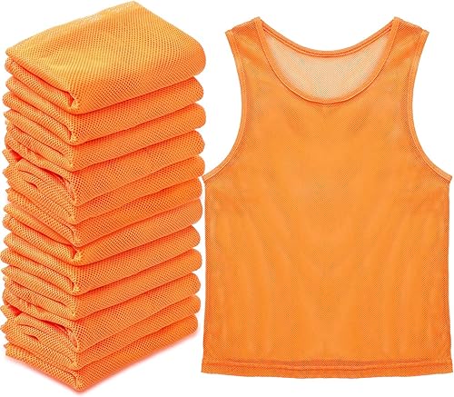 Miniatura 8 de Sintege 24 piezas de malla de nailon Scrimmage Team Practice Chalecos Pinnies Jerseys para niños Jóvenes Deportes Baloncesto Fútbol Fútbol