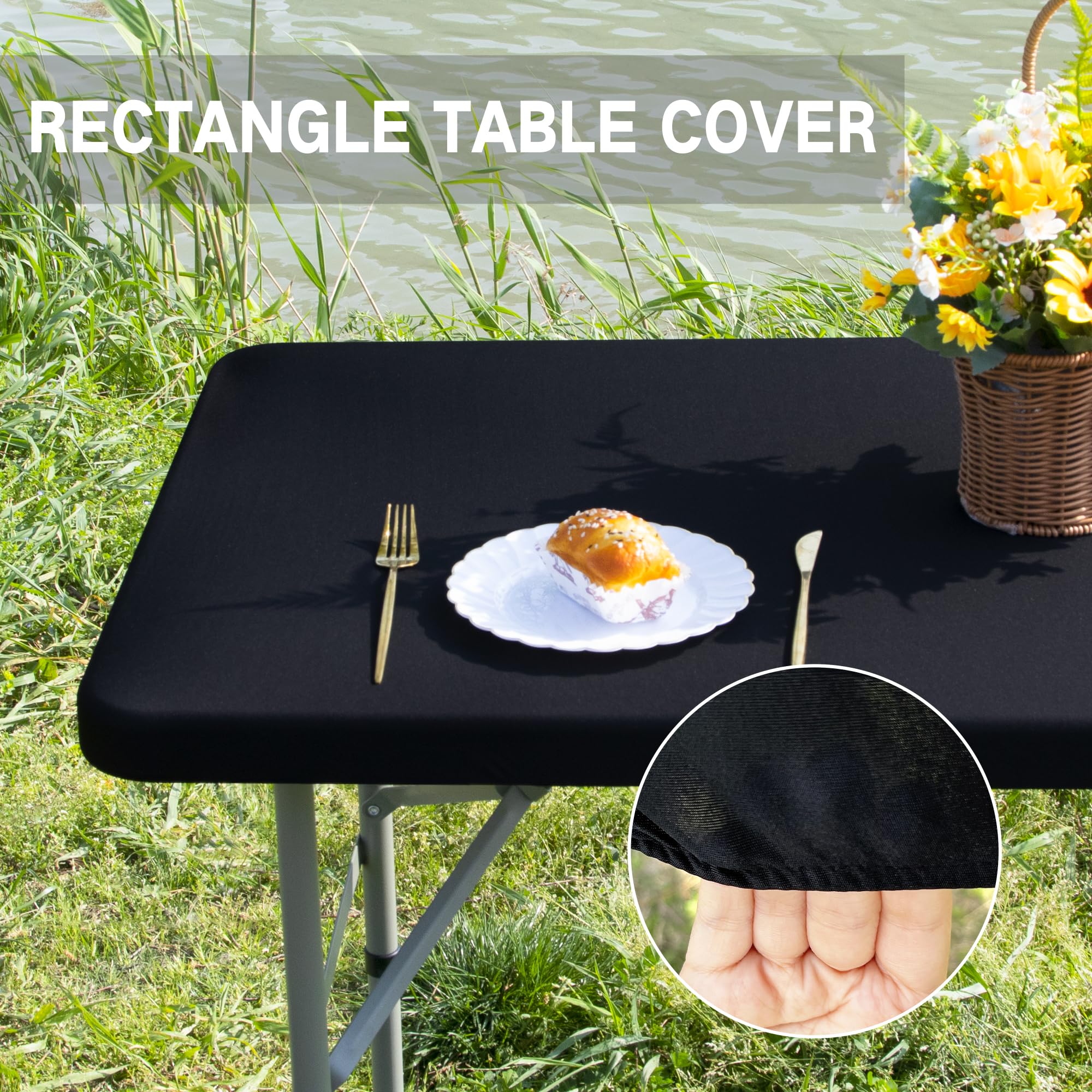 Nappe rectangulaire de 1,2 m imperméable et élastique en élasthanne pour