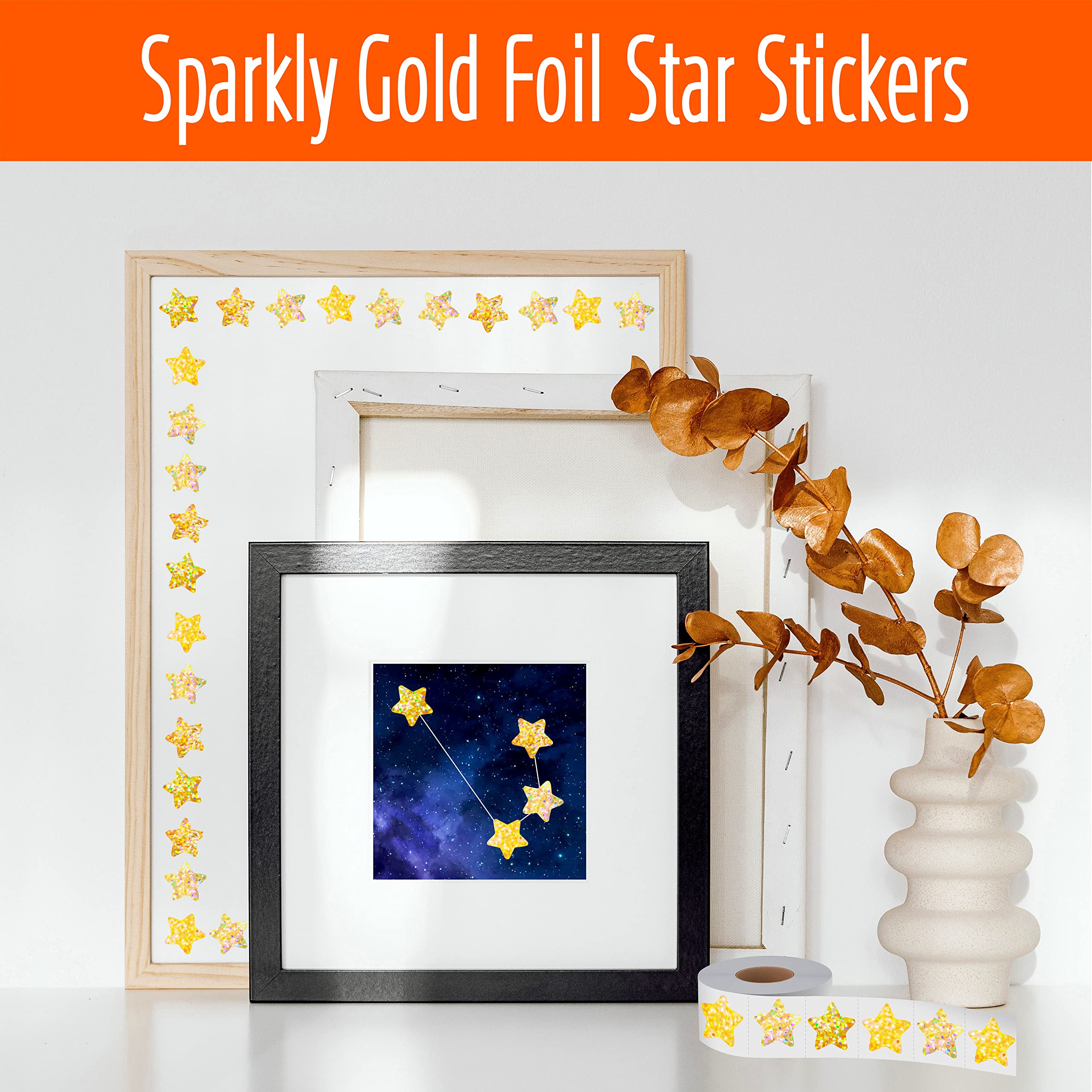 Virtual Star Sticker Space Teacher Supplies 500pcs Glitter Star Stickers - Holographic Shiny ...