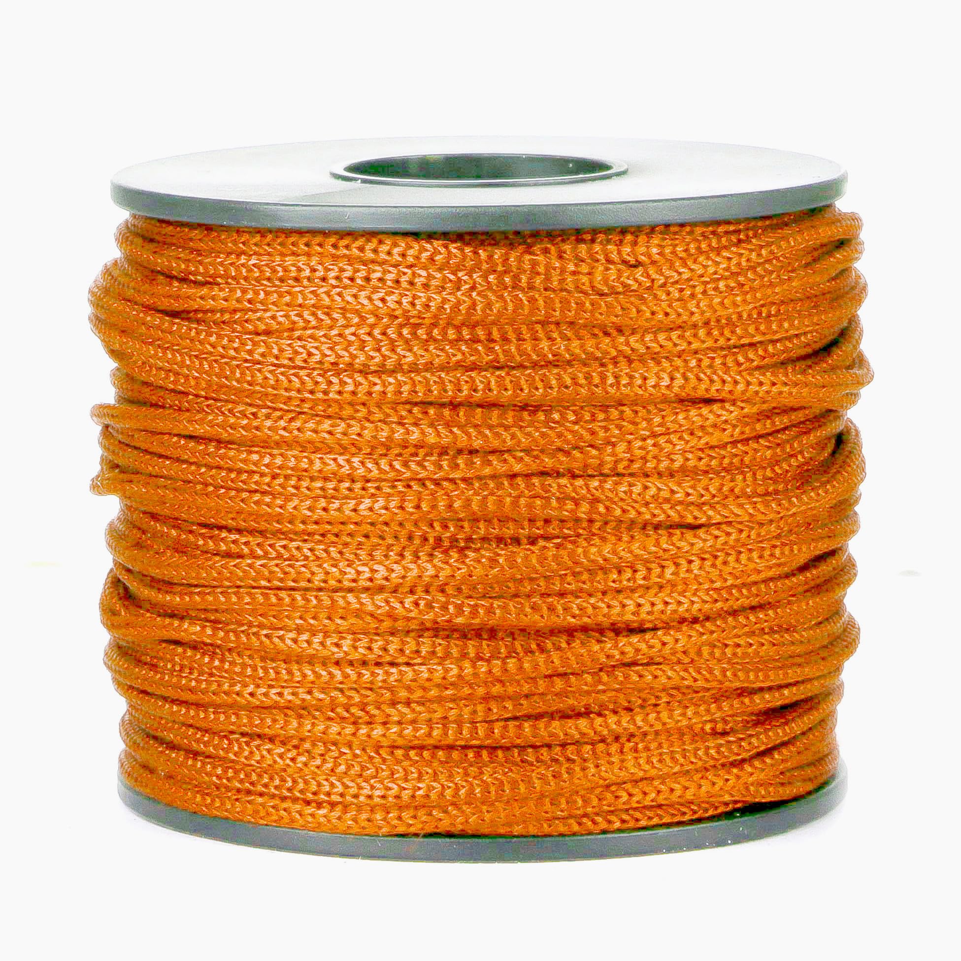 BEL AVENIR Nylon Satin Cord, 2mm 50 Yards Braided Lift Shade Cord for Necklace Bracelet String Cord, Blind Shade, Trim and Shoelaces (A12222-Orange)