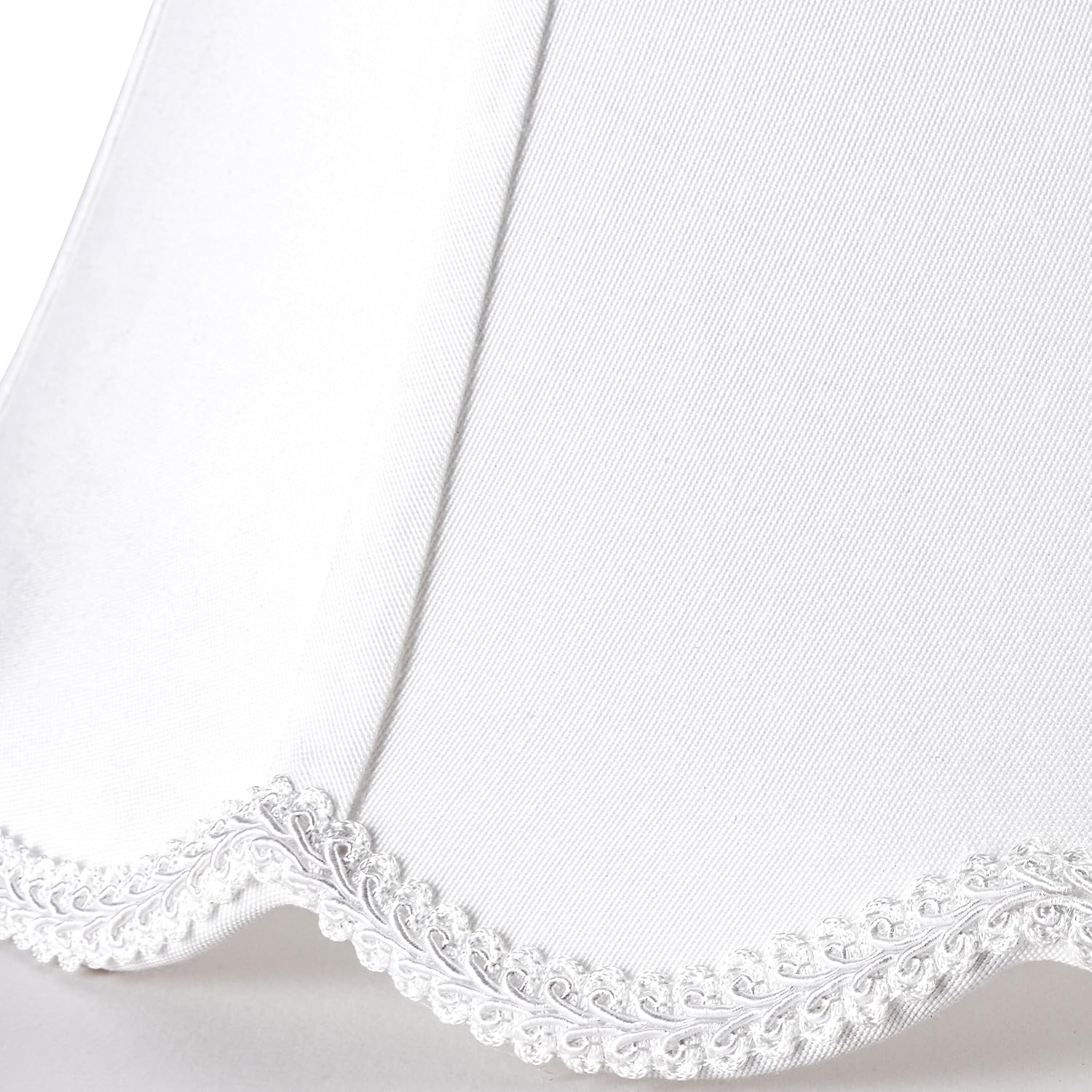 GOSO Bell Lamp Shades Set of 2 Medium Off White, Scalloped Lamp Shade for Table Lamp,Floor Lamps Replacement Braids with Petal Edges, 6×13×9.8 Inch Spider Easy Assembly Modern Art Decor for Bedroom