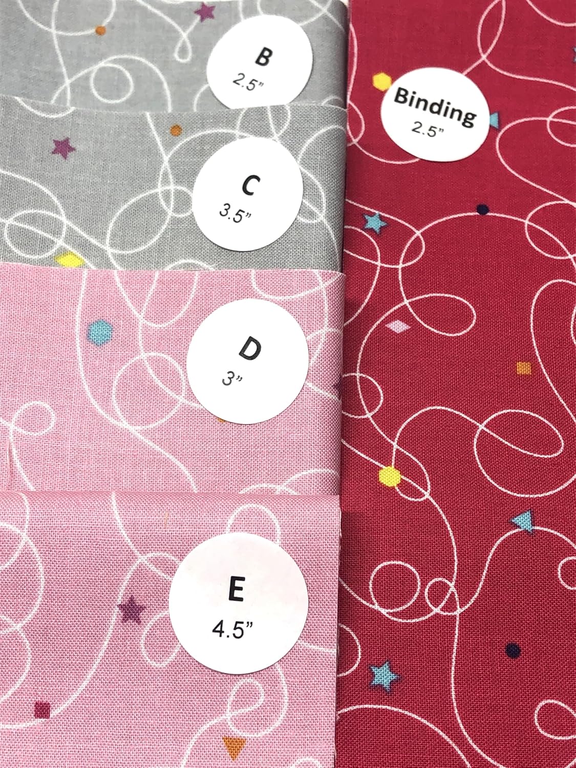 Alphabet Quilt Kit, Colorful Patchwork Design with A-Z Letters, Sewing Kit (Pink)