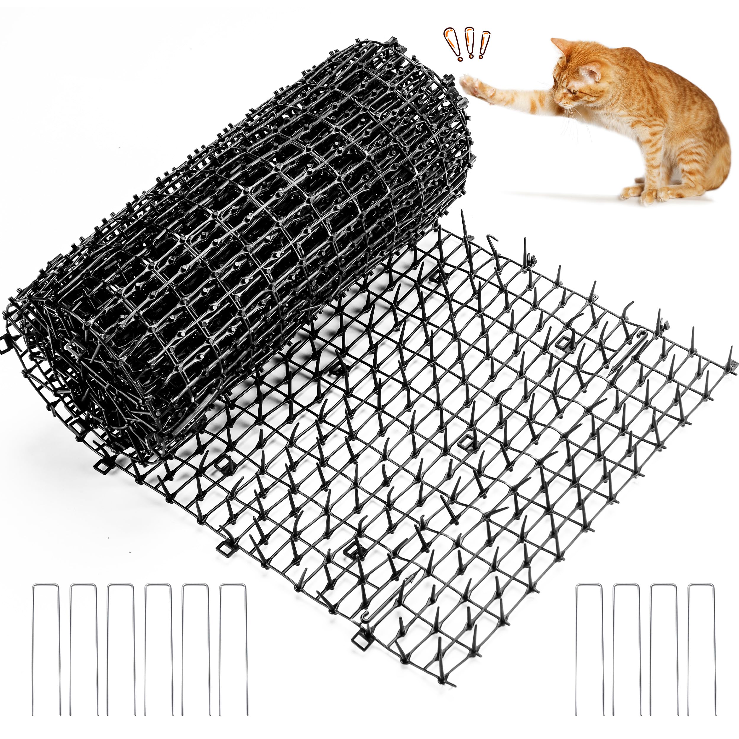 Kyrieval 30 x 200 cm Dornengitter Gegen Katzen, Katzengitter, Katzenabwehrmatte, Katzenabwehr Garten, Anti-Katzen-Katzenschreck für Garten