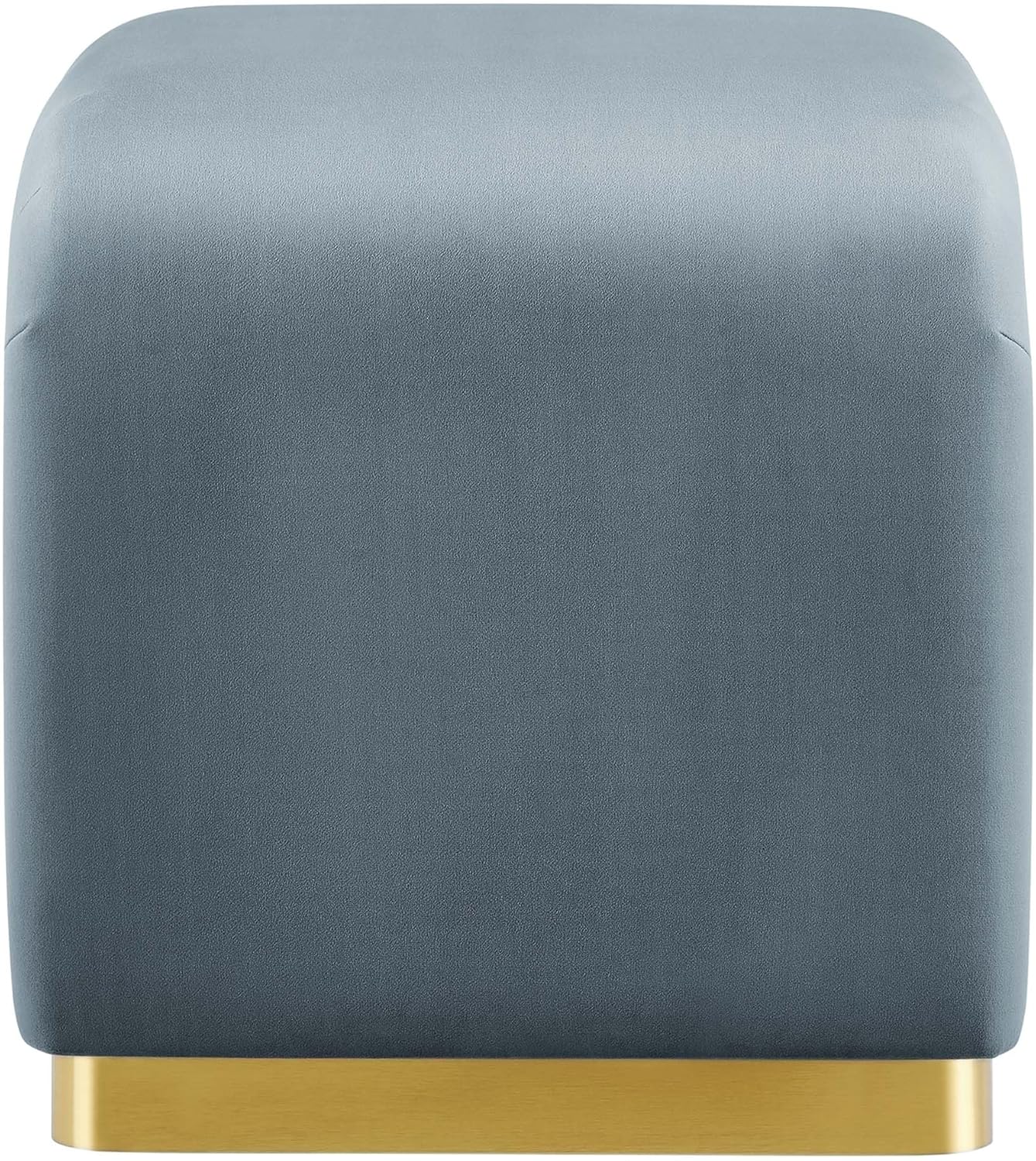 Modway EEI-6733-BRA-CAB Koda Performance Velvet Waterfall Stool, Brass Cadet Blue