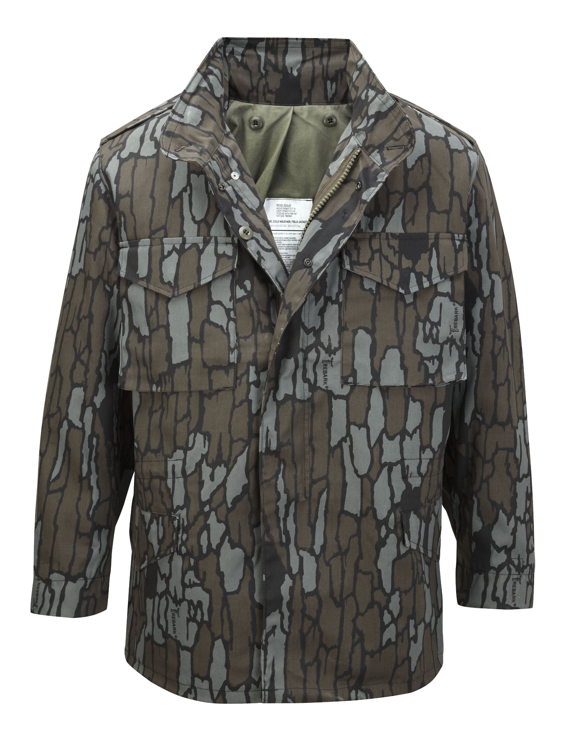 U.S. Military Genuine New U.S Alpha M65 Jacket - Tree Bark Camouflage (S)