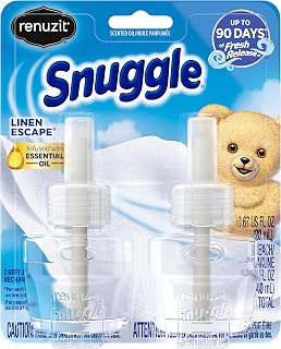Renuzit Snuggle Scented Oil Refill for Plugin Air Fresheners, Linen Escape, 1.34 fl. oz.
