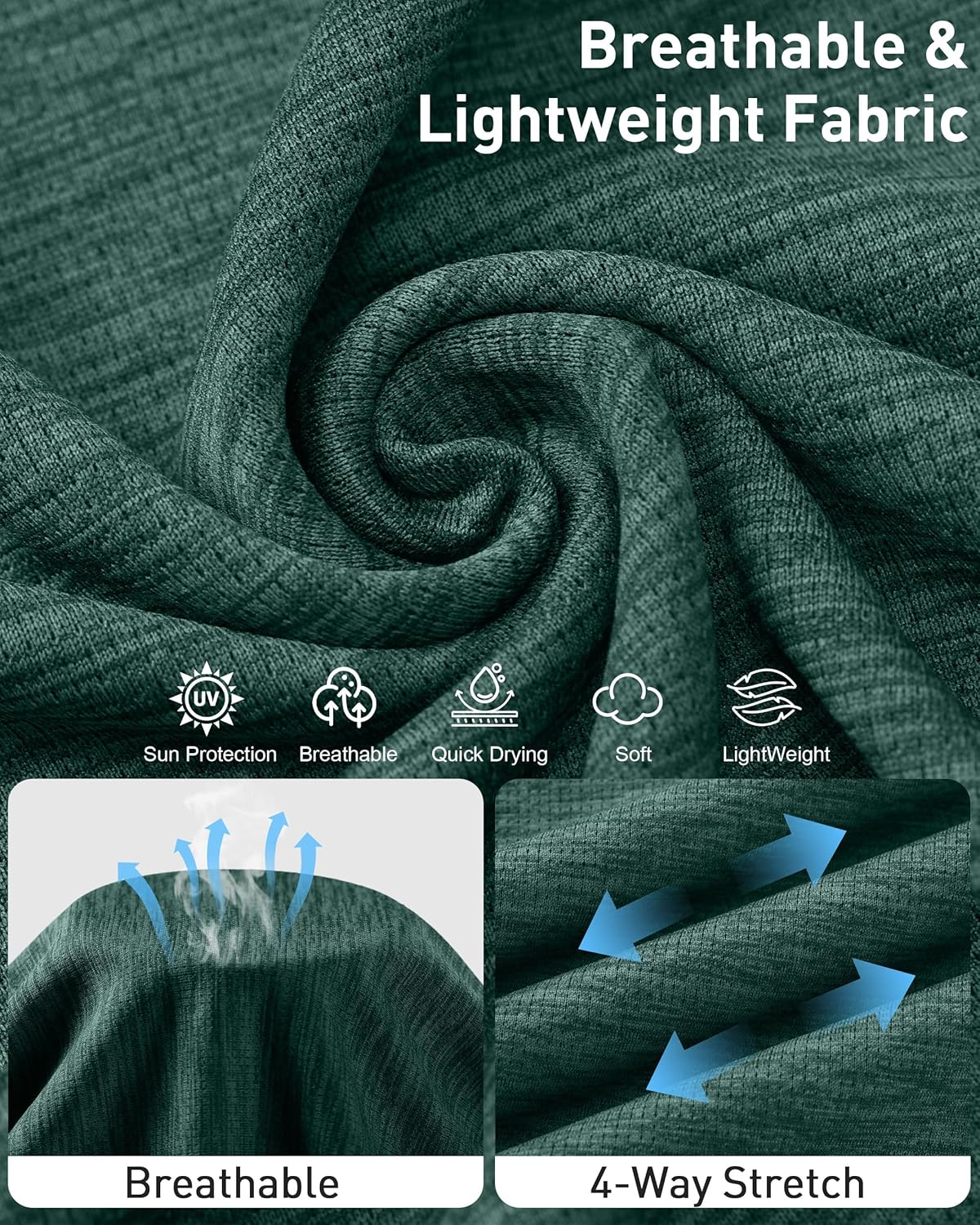 Roadbox Women's UPF 50+ Sun Protection Hoodie, Long Sleeve Hiking Fishing Hooded Shirt, Lightweight Outdoor UV Rash Guard - Image 5