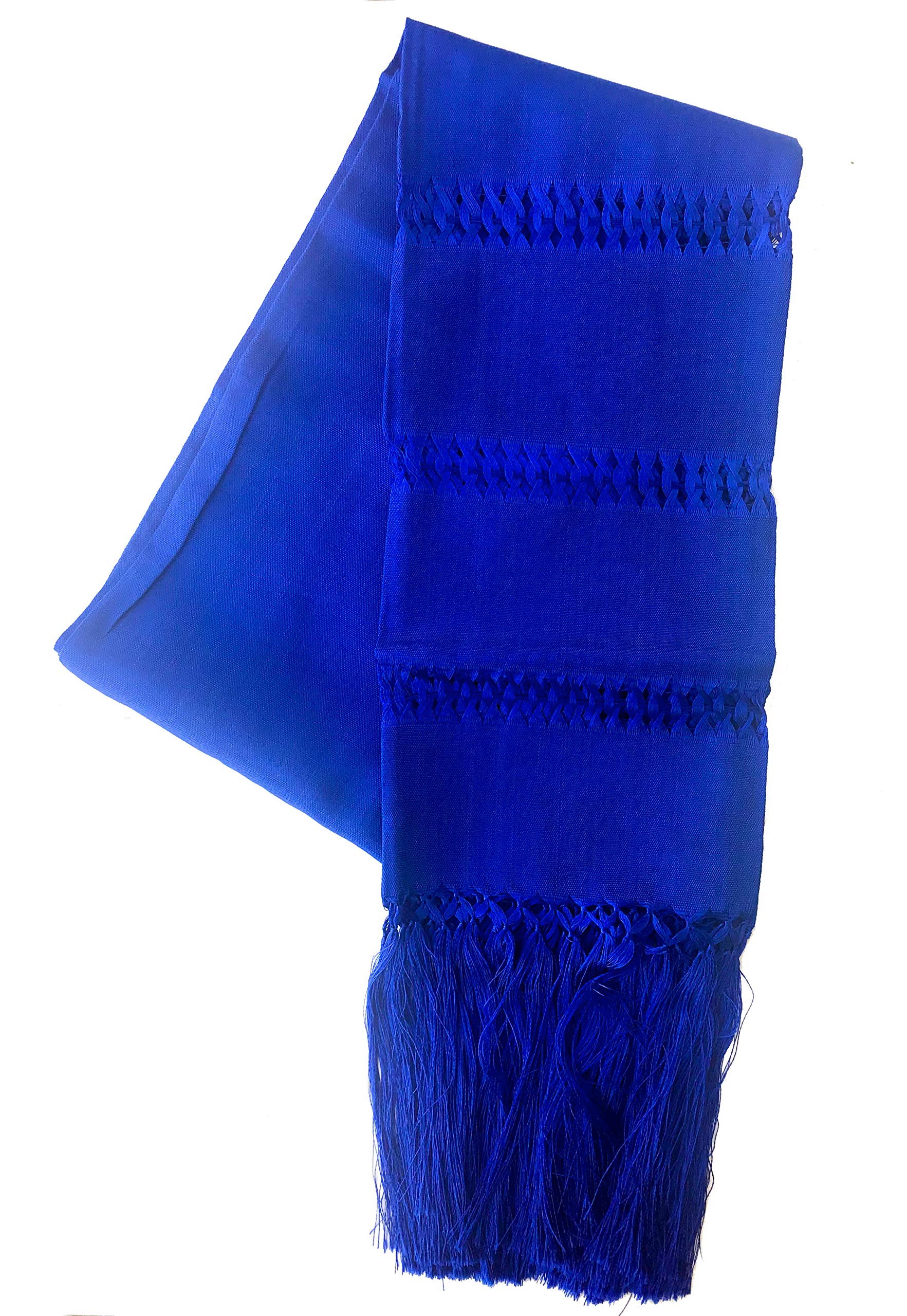ALKIMIA INC Mexican Handmade Fiesta Rebozo Shawl XLarge (Blue)