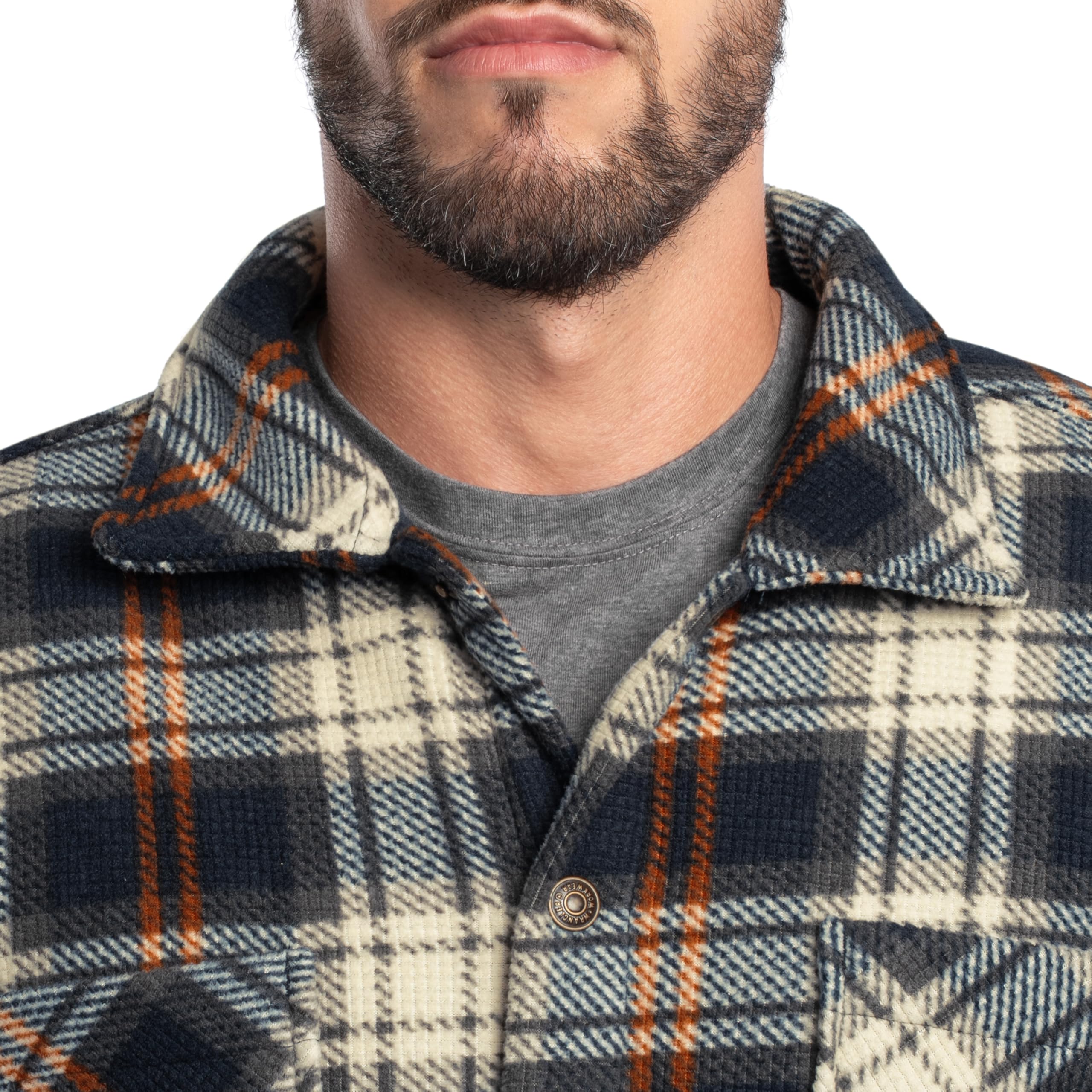 Wrangler Herren Wrangler Riggs Men's Burley Sherpa Bonded Flannel Overshirt Overshirt (1er Pack)