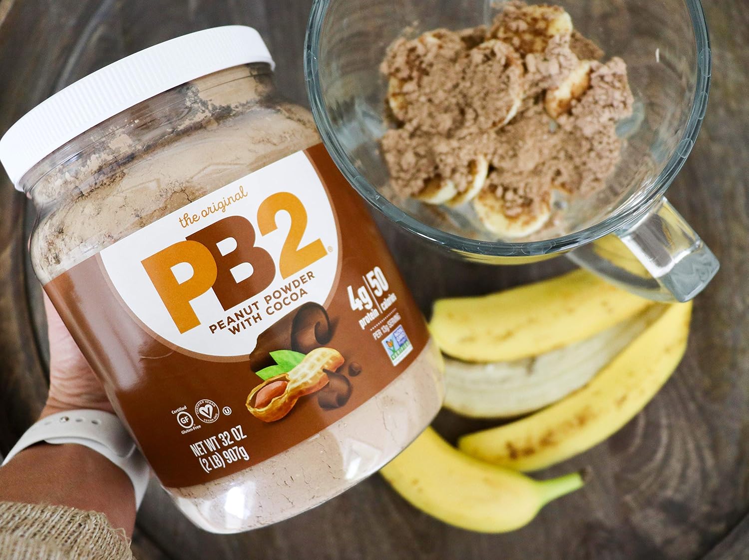 PB2 Bundle of Original PB2, Cocoa PB2 and Crunchy PB2-32 oz jars [Pack of 3]