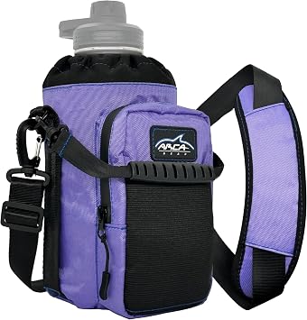 Arca Gear 64 OZ Hydro Carrier Large - Insulated Water Bottle Sling w/Carry Handle, Shoulder Strap, Wallet and Two Pouches - The Perfect Flask Accessory