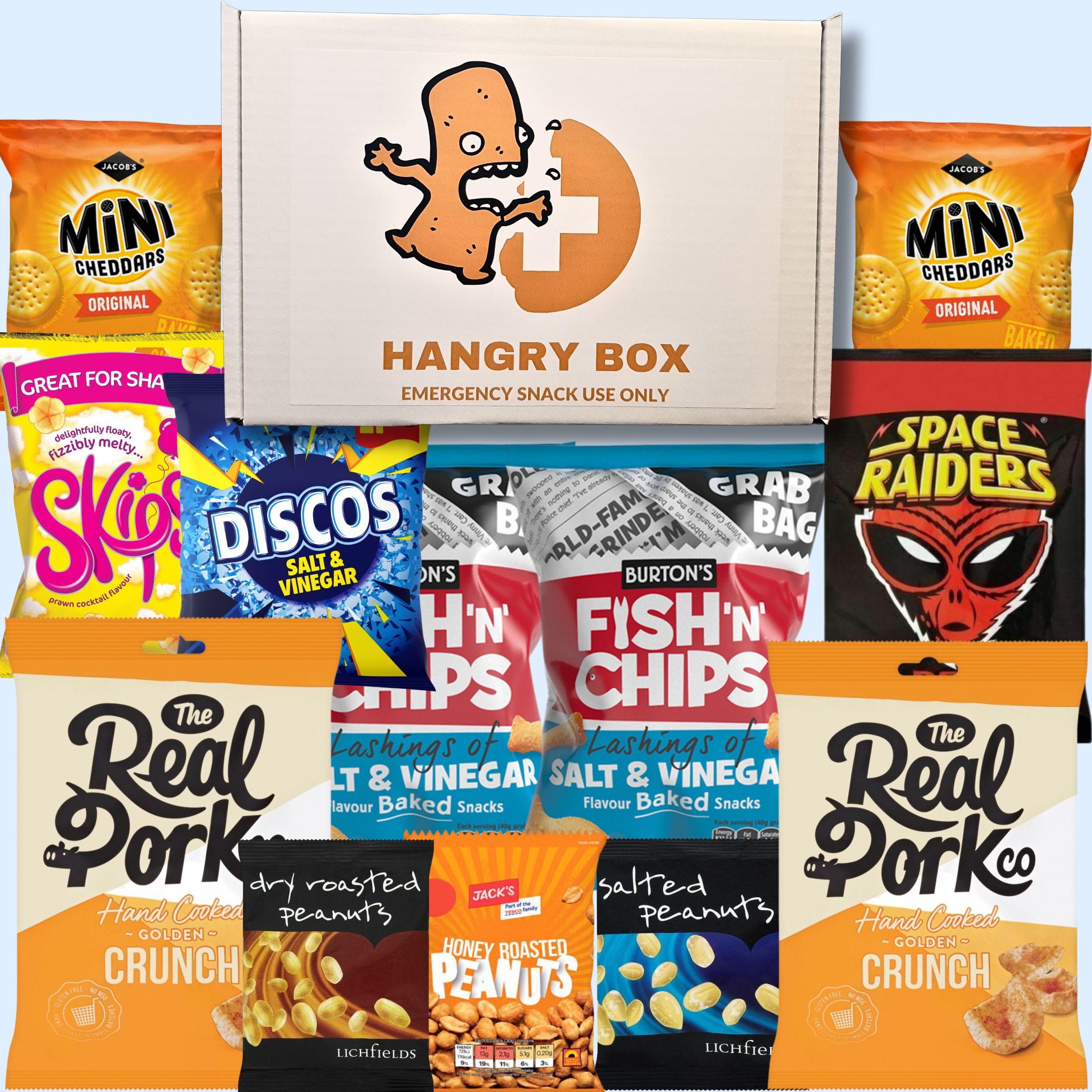 Buy 'HANGRY BOX’ Pub Snacks in a Novelty Gift Box Bar Snacks For Home