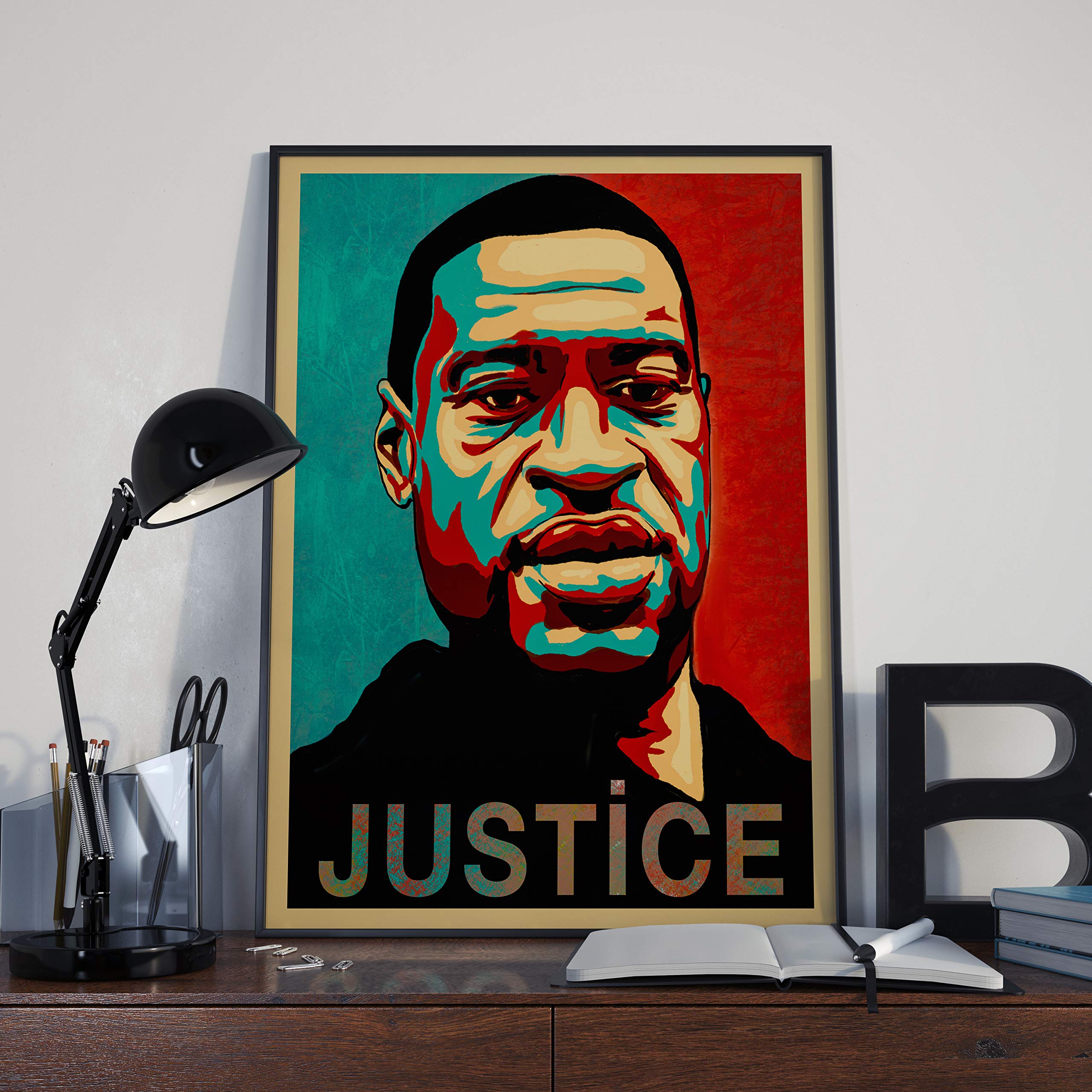 George Floyd HOPE-JUSTICE Handsketch Artwork