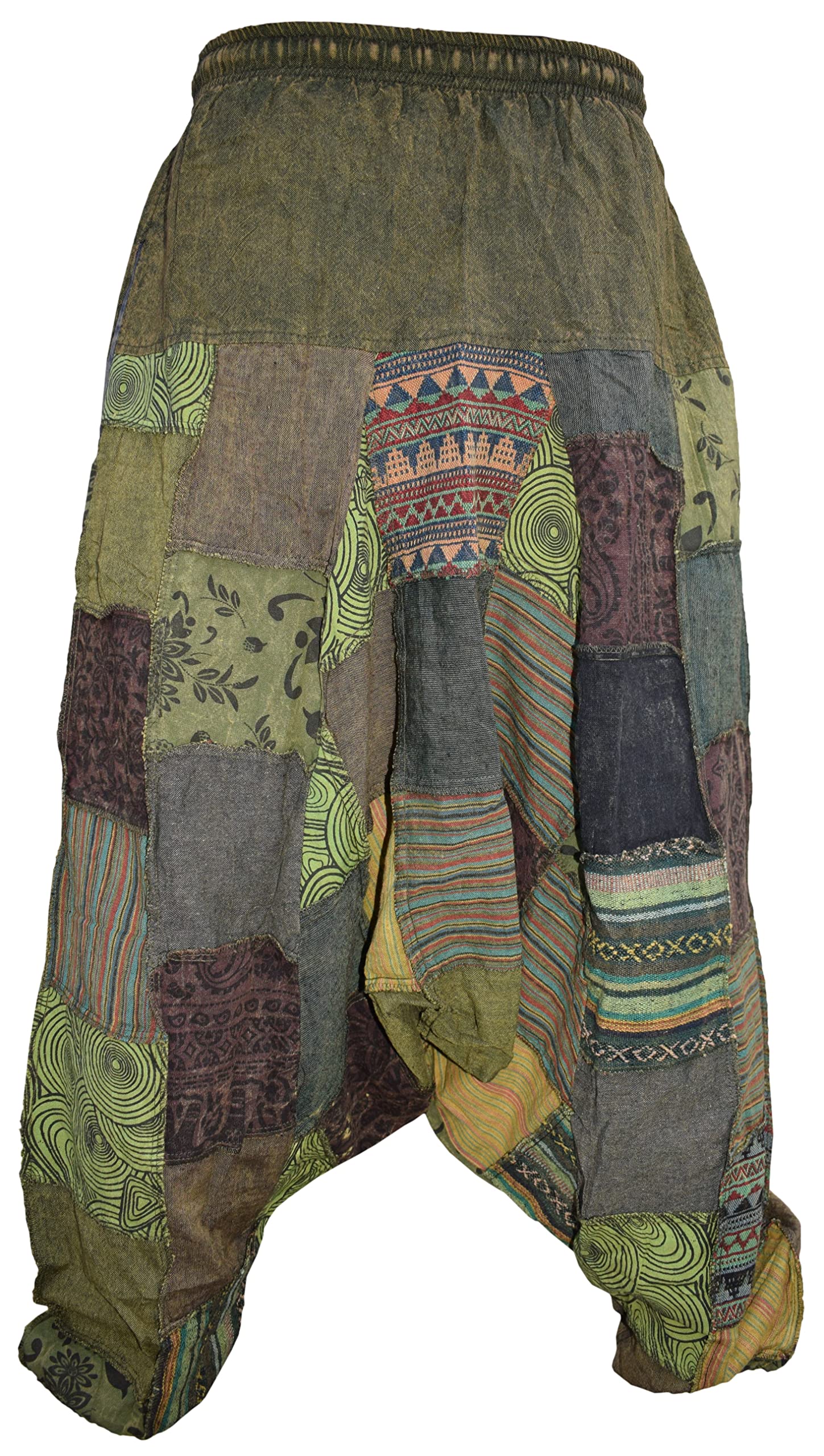 Gheri Herren Patchwork Stone Washed Yoga Bohemian Baggy Bedruckte Haremshose