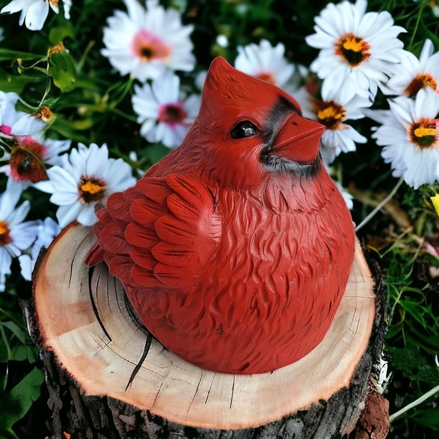Gift Essentials Stocky Cardinal Garden Statue and Key Hider - Hides a Secret Extra Hidden Key Outside in Garden, Yard or Porch