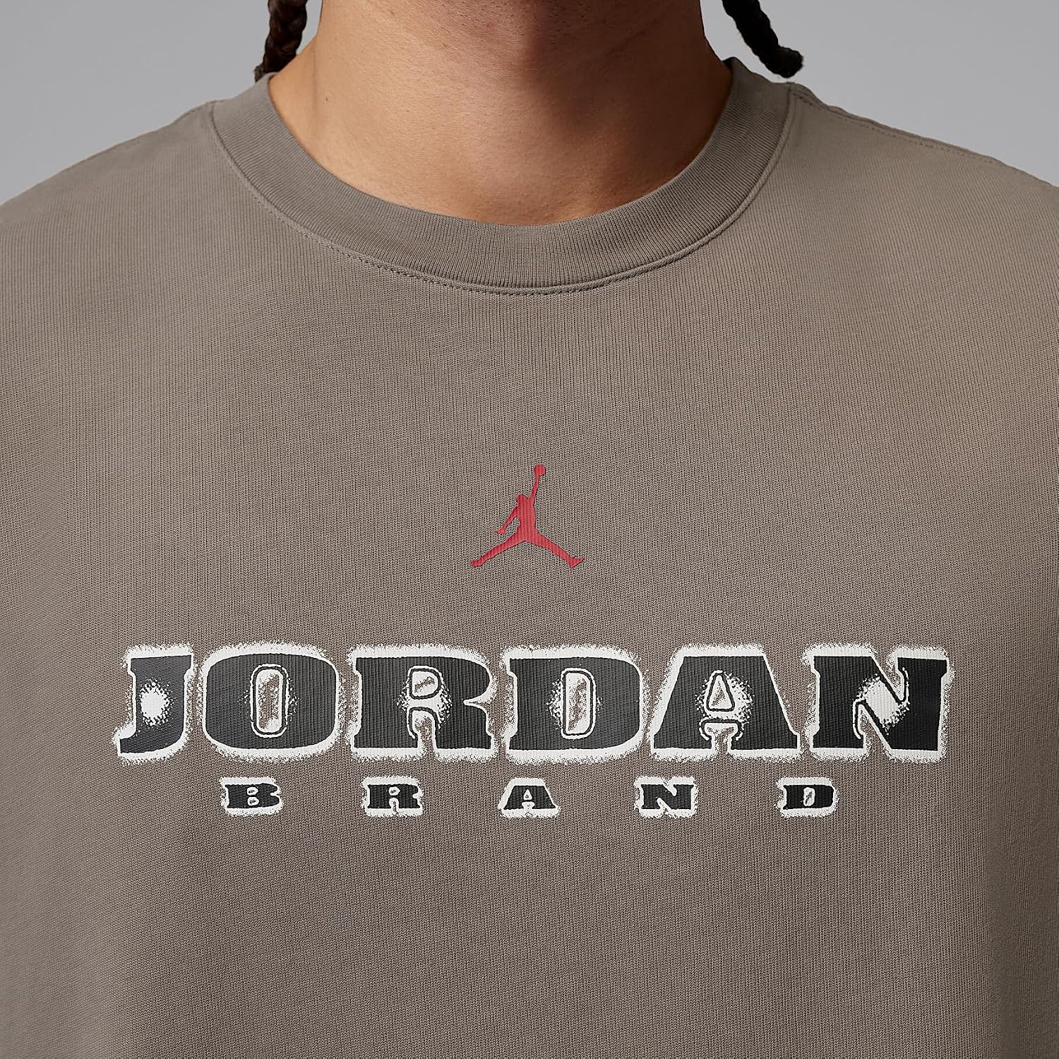 Jordan Brooklyn Men's Sleeveless Muscle Top (Olive Grey/Gym Red)