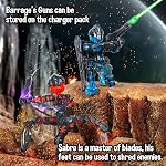 Zing Klikbot Complete Set – 4 Poseable Translucent Action Figures with Weapons & Accessories, Series 3 Guardians, Stop Motion Animation Toy for Kids Ages 6+