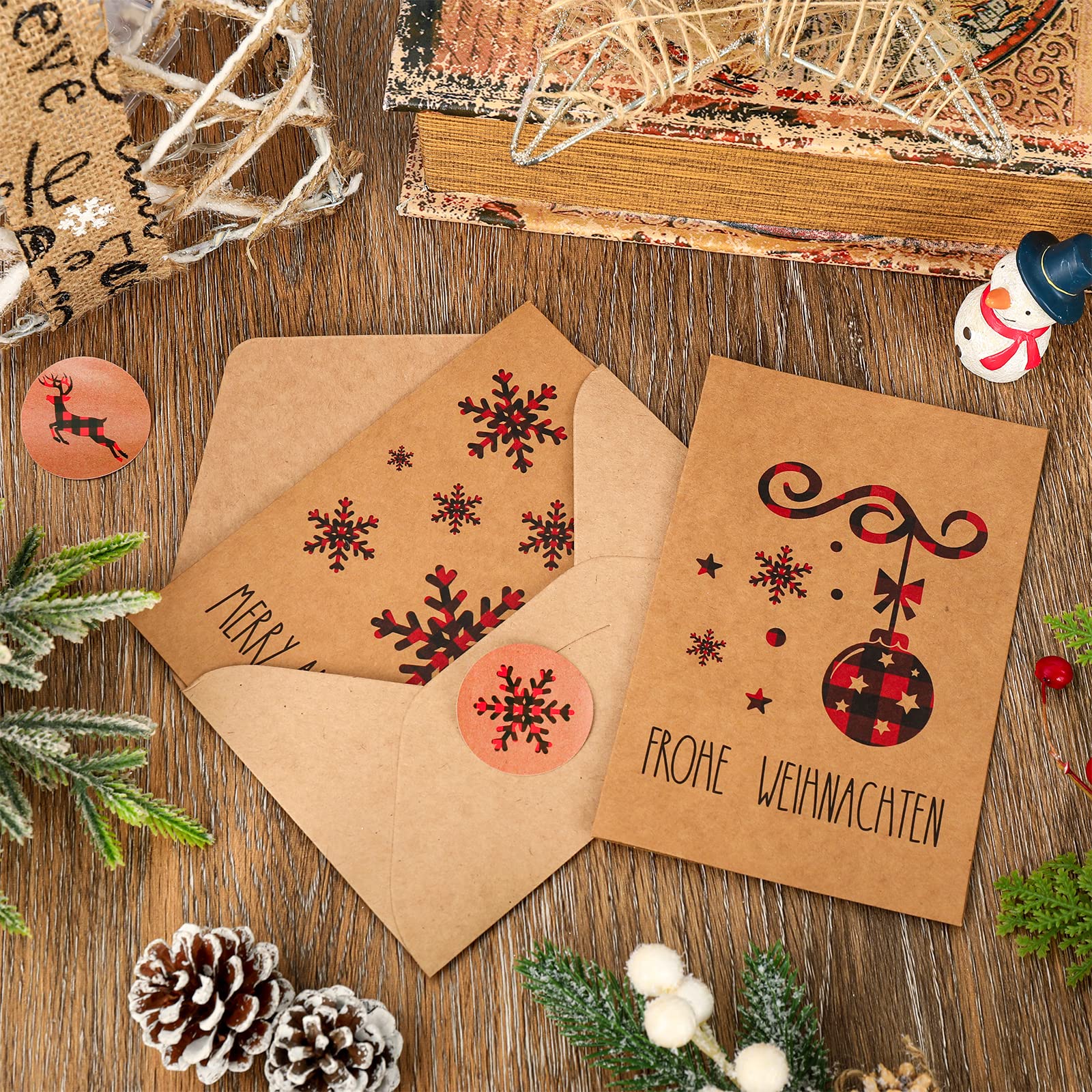 Sobre Regalo Navidad Tarjetas De Navidad, 24 Piezas Navidad Tarjeta De  Felicitación, Tarjetas De Navidad Con Sobres, Tarjetas Navidad Pack 24  Pegatinas Navideñas, Tarjetas De Felicitación En Blanco Para Saludos  Familiares Sobres, image size:1600x1600