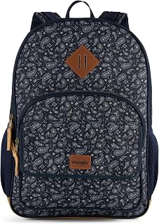 AI ACCESSORY INNOVATIONS Wrangler Bandana Backpack for Women, Classic Casual Daypack for Travel with Padded Laptop Sleeve & Ani Theft Pocket, Blue
