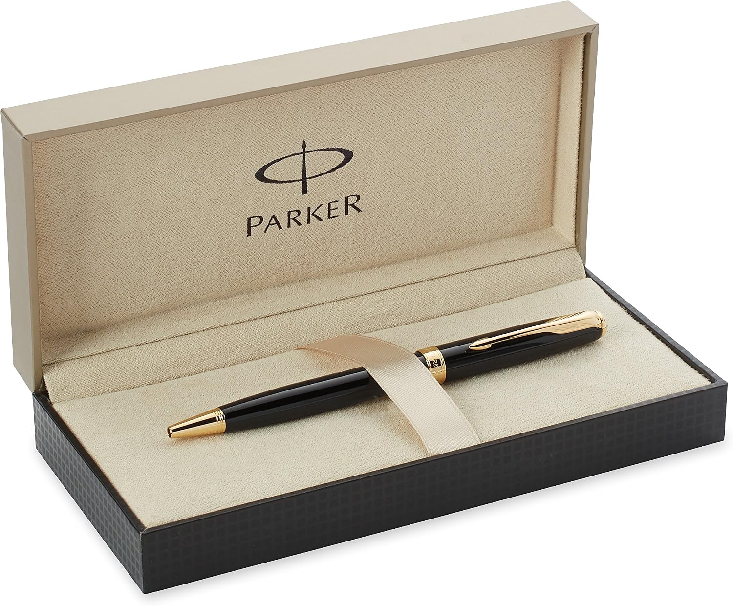 Parker Black Lacquer with Golden Trim, Ballpoint Pen with Medium Black refill (S0808730)
