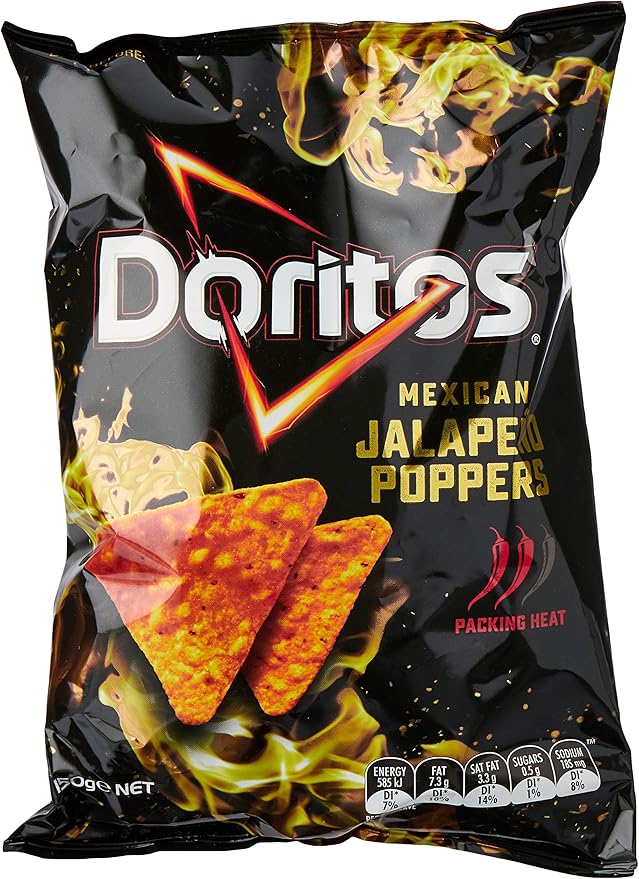Doritos Mexican Jalapeno Poppers Chips 12 Pack, 12 x 150g