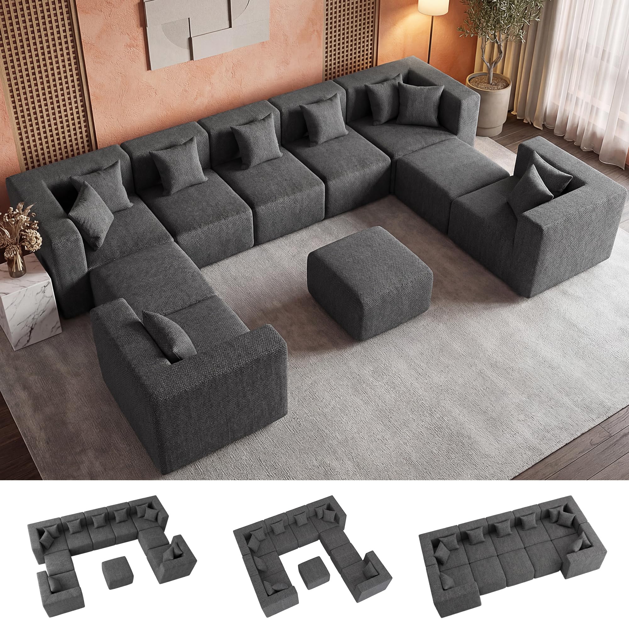 MONVANE Modular Sectional Sofa 10 Seat