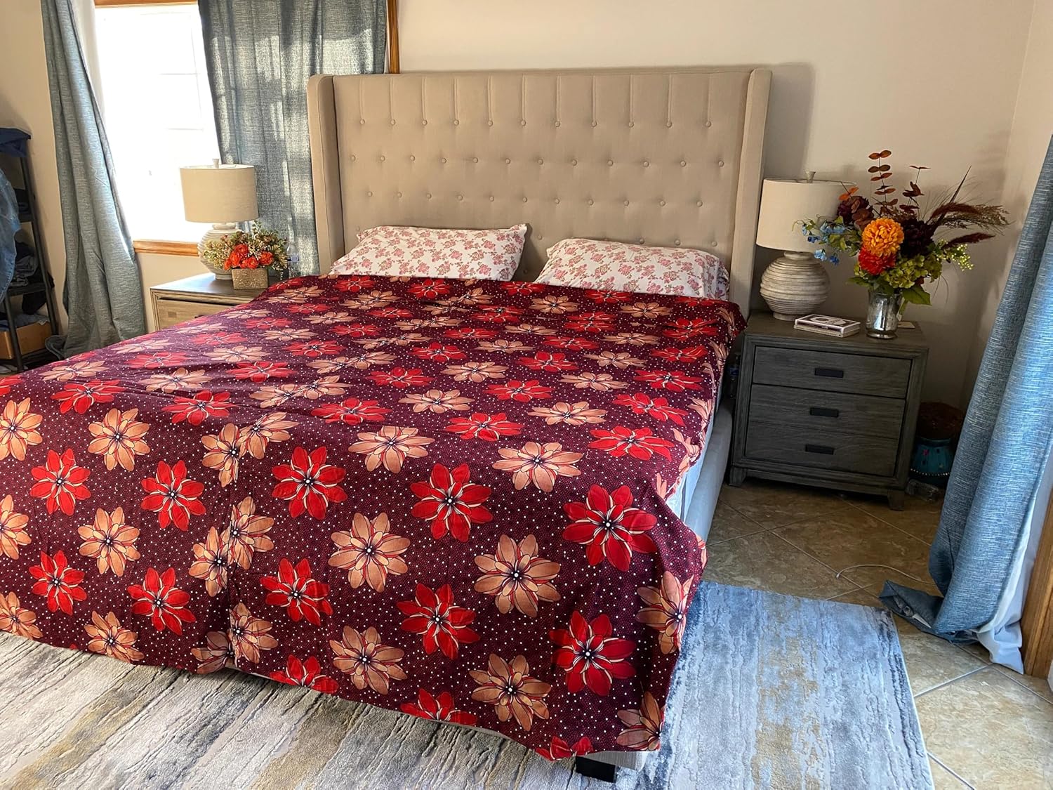 Handmade African Ankara King Size Duvet Cover: Mali Wax Print Bedding