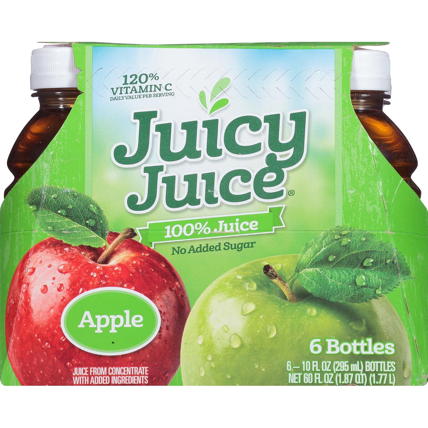 Juicy Juice Apple, 10 Ounce, 6 Bottles (Pack of 4)